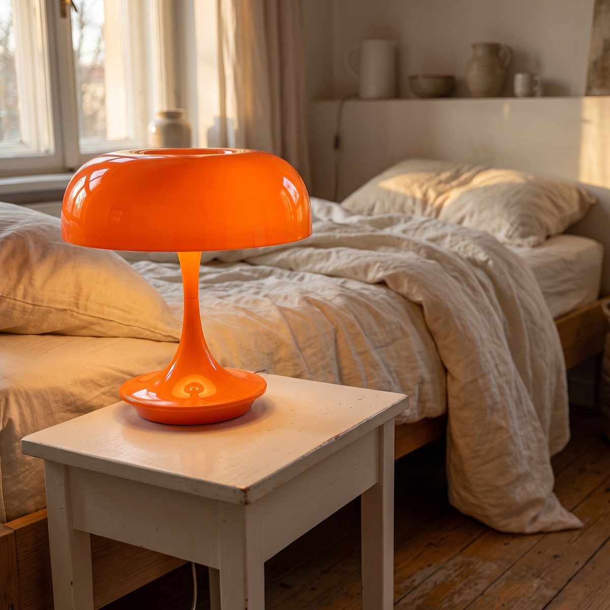 Orange Mushroom Lamp