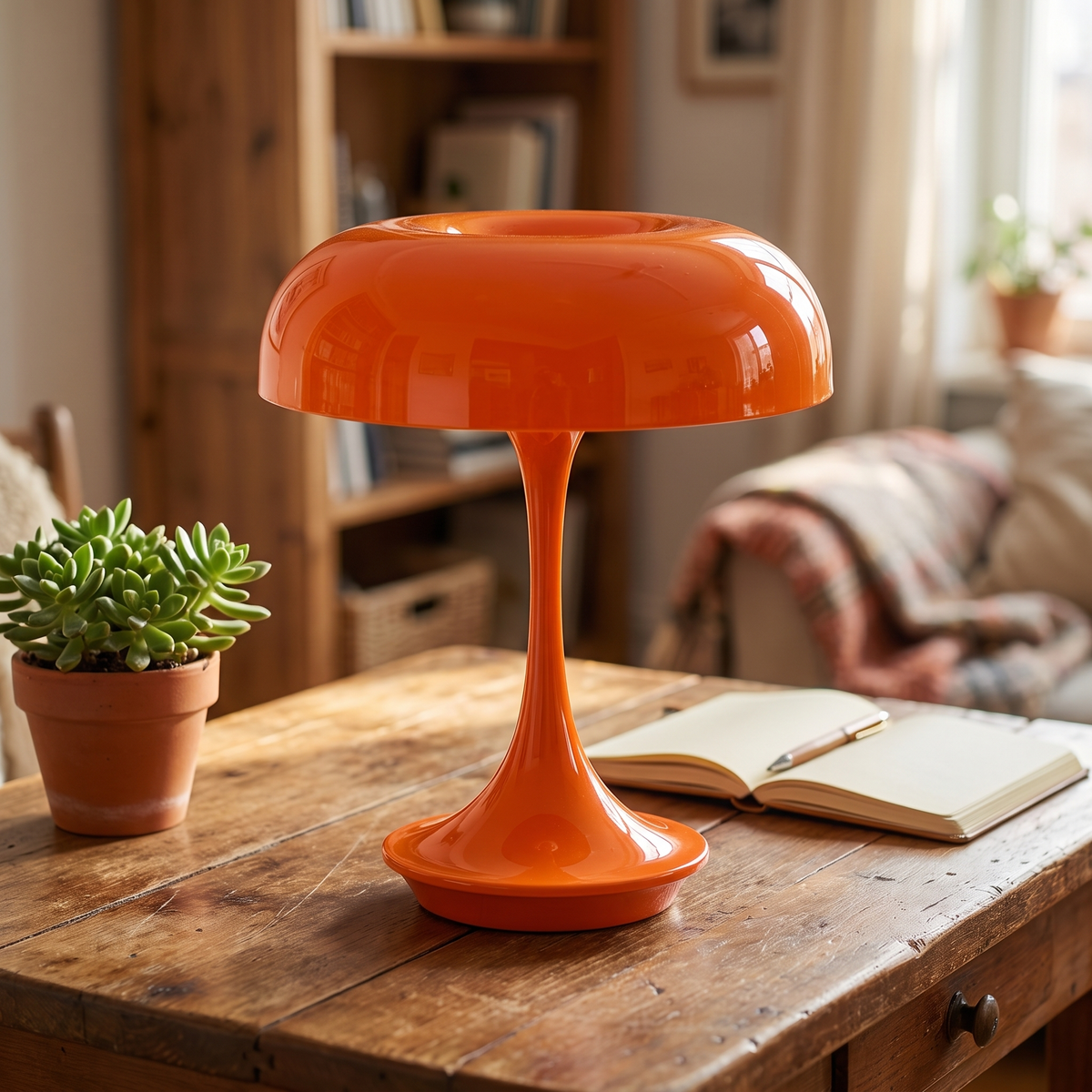 Orange Mushroom Lamp