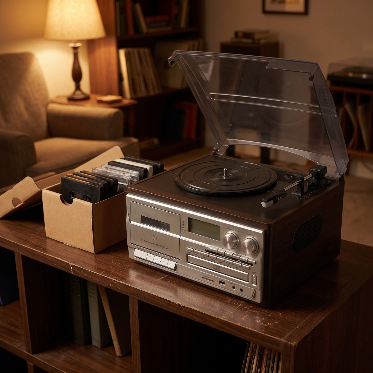 Retro Stereo Record Player