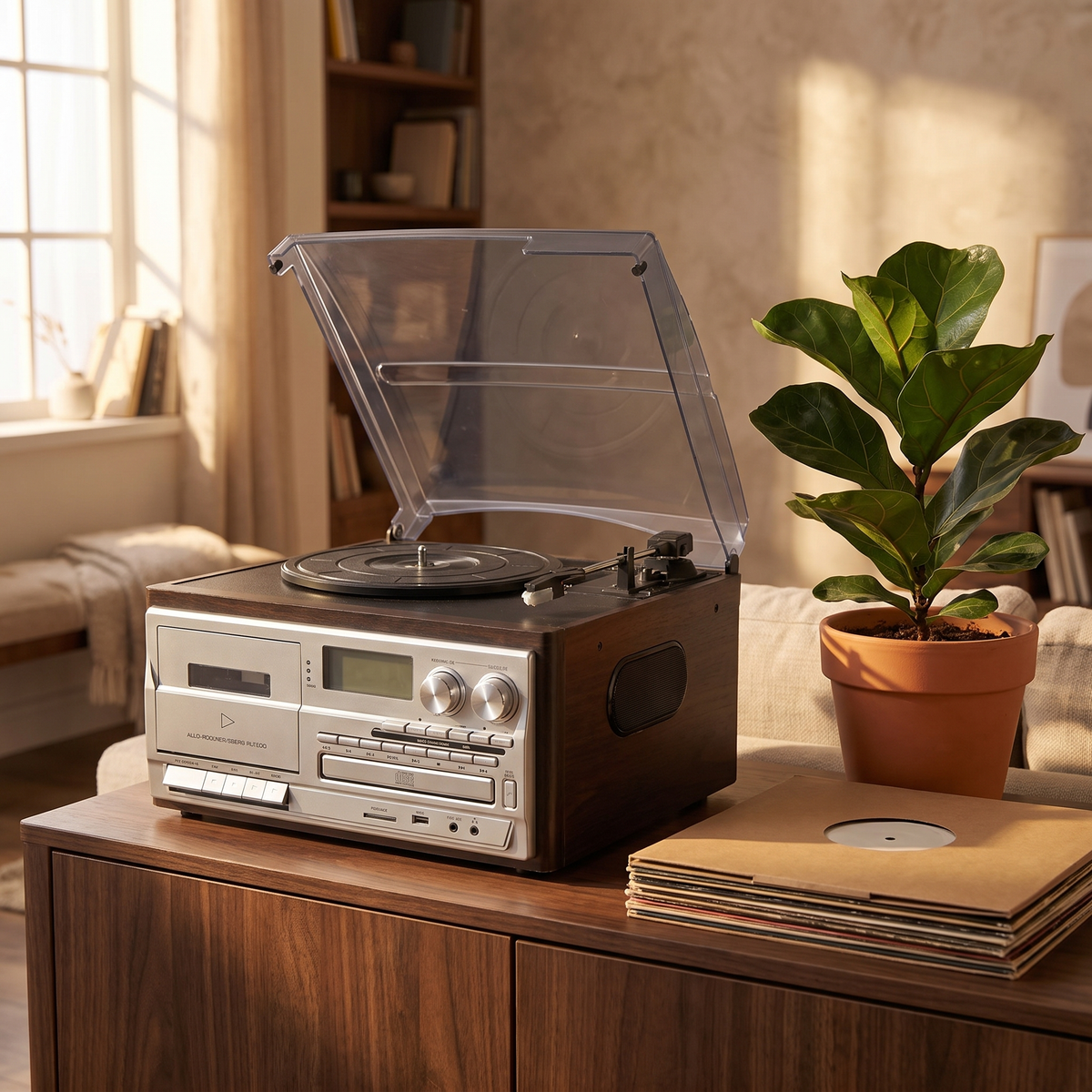 Retro Stereo Record Player