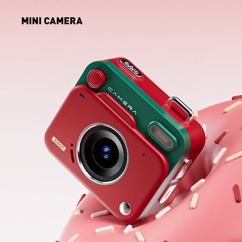 RetroPik mini keychain camera in retro red