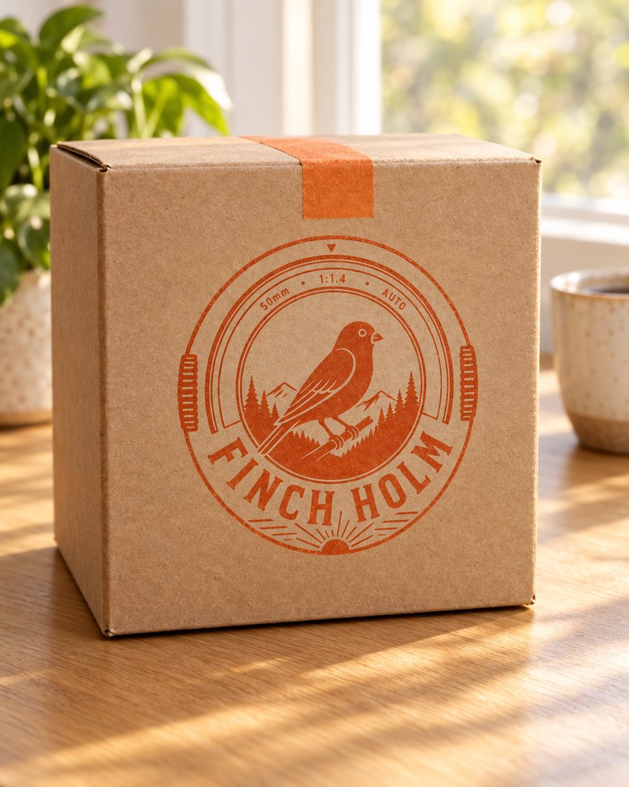 A Finch Holm package ready to ship